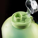 Large Capacity Water Bottle Gradient Color Time Marker Designed (Green)
