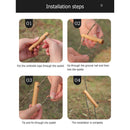 4pcs Cord Tightener Stopper Outdoor Camping Awning Tent Wind Rope Buckles