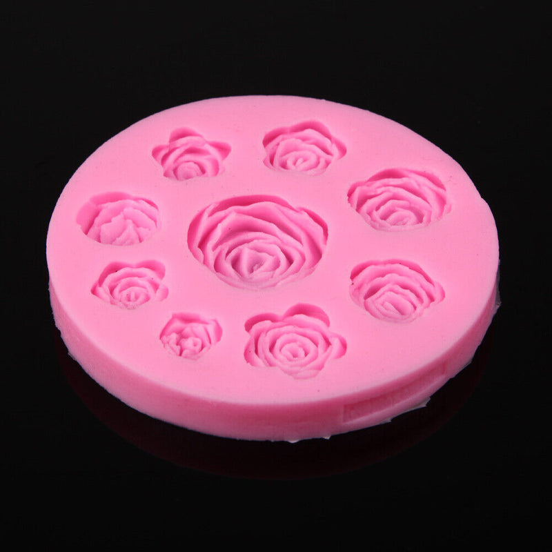 Rose Flower Fondant Cake Chocolate Baking Sugarcraft Mould Tool