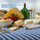 Oktoberfest Tablecover - Plastic Blue White Diamond Table Cloth for Party Newly