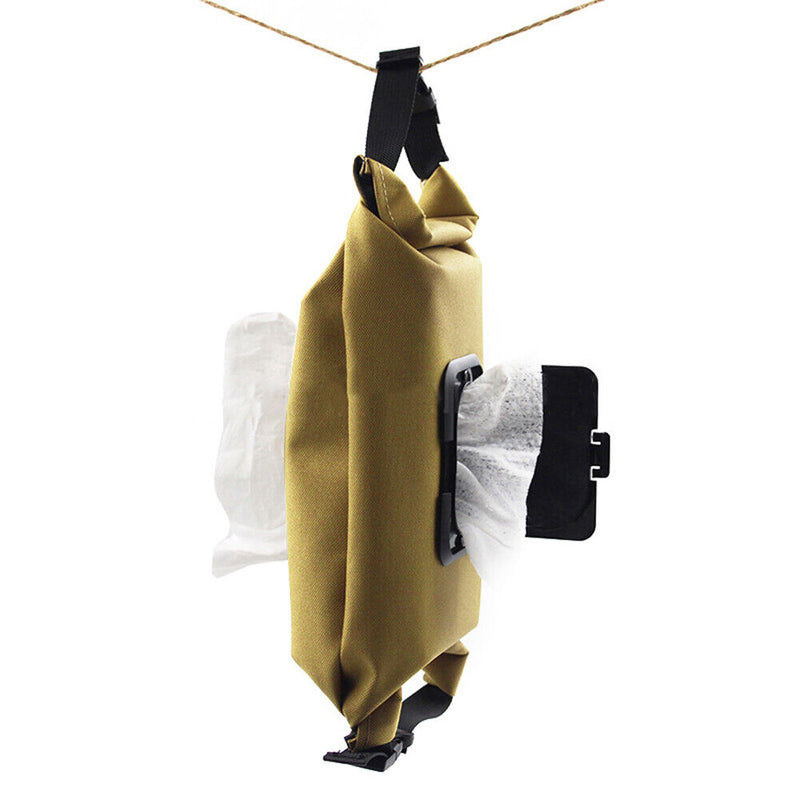 #A Outdoor Wet Tissue Box Canvas Paper Wipes Towel Dispenser Hanging Storage Hol
