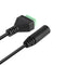 3.5mm Stereo Female Jack to AV Screw Video Balun Terminal Plug Cable 30cm