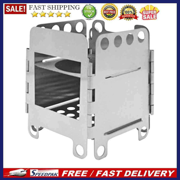 Camping Wood Stove Portable Backpack Steel Outdoor Trekking Hiking Cooking