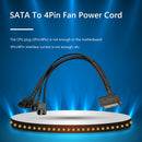 PC 1 to 3 4 5 4-Pin Cooling Fan Hub Splitter Cable 12V SATA Power Supply Adapter