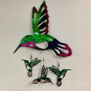 Metal Hummingbird Hanging Pendant Yard Garden Window Balcony Ornament Decoration
