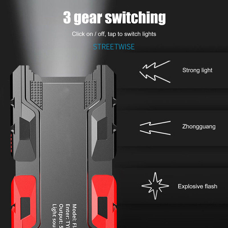 Strong LED Flashlight Portable Lighting 3 Mode Camping Cycling Home Hand Torch