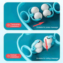 4 Ball Neck Pain Relief Massager Dual Trigger Therapy Hand Roller (Blue) Newly