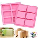 6 Cavity Silicone Rectangle Soap Mould Homemade DIY Mold Cake Making A8F4 hot.