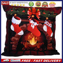 Cartoon Santa Claus Print Christmas Decorative Throw Pillow Case Cushion Cove