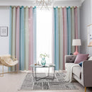 Gradient Hollow Star Curtain Bedroom Full Blackout Window Drapes (Grey)