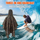 3 in 1 Waterproof Raincoat Unisex Rain Jacket Poncho for Outdoor Hiking Climb