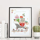 5D DIY Special Shaped Diamond Painting Sled Cross Stitch Mosaic Craft Kit D
