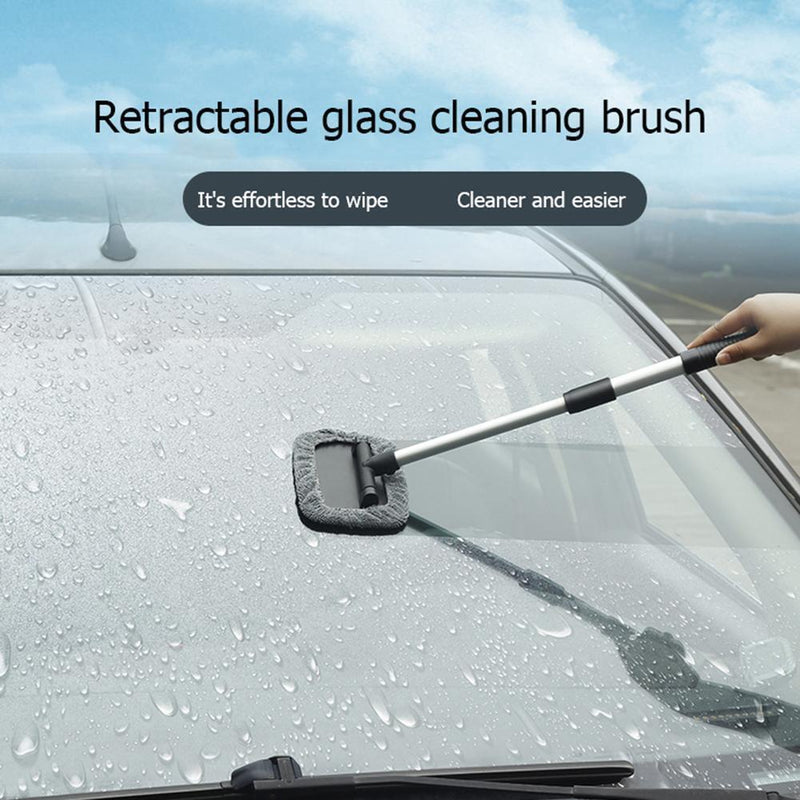 Telescopic Microfiber Car Window Cleaner Brush Windshield Wiper Cleaning Tool