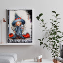 Art Hand Painted Oil Paint By Numbers Witch Digital Drawing On Canvas Home Decor