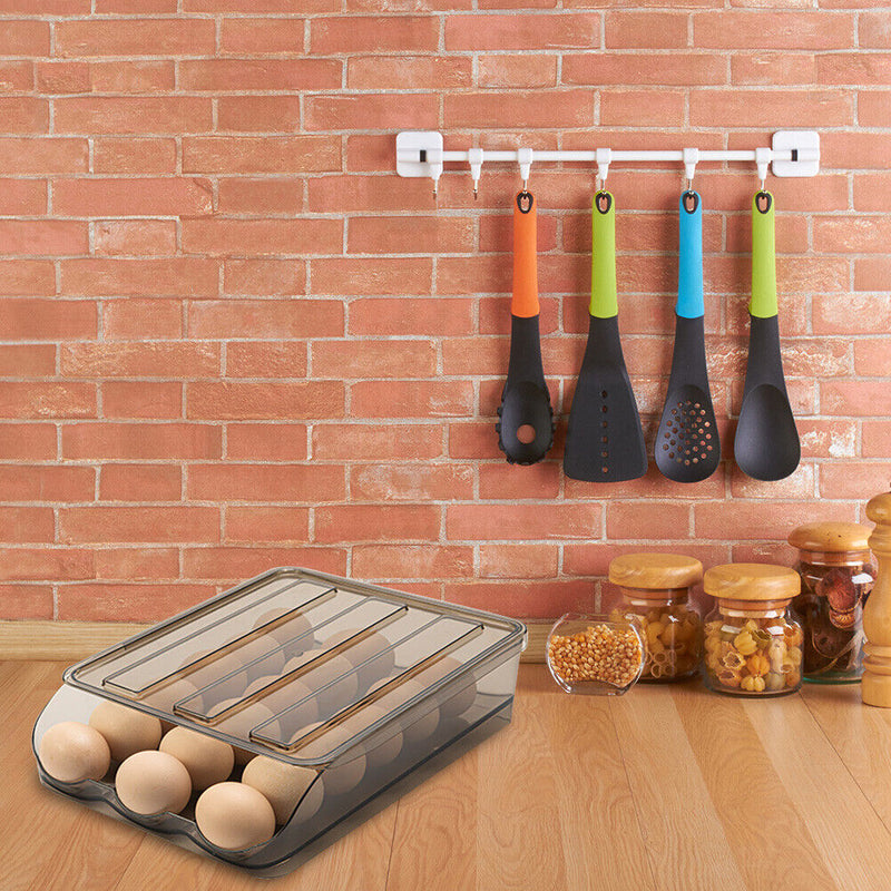 Household Egg Storage Box Drawer Fresh Refrigerator Egg Tray Holder (A) Newly