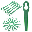 30pcs Grass Trimmer Plastic Blades Lawn Mower Garden Cutter Tool (Green)