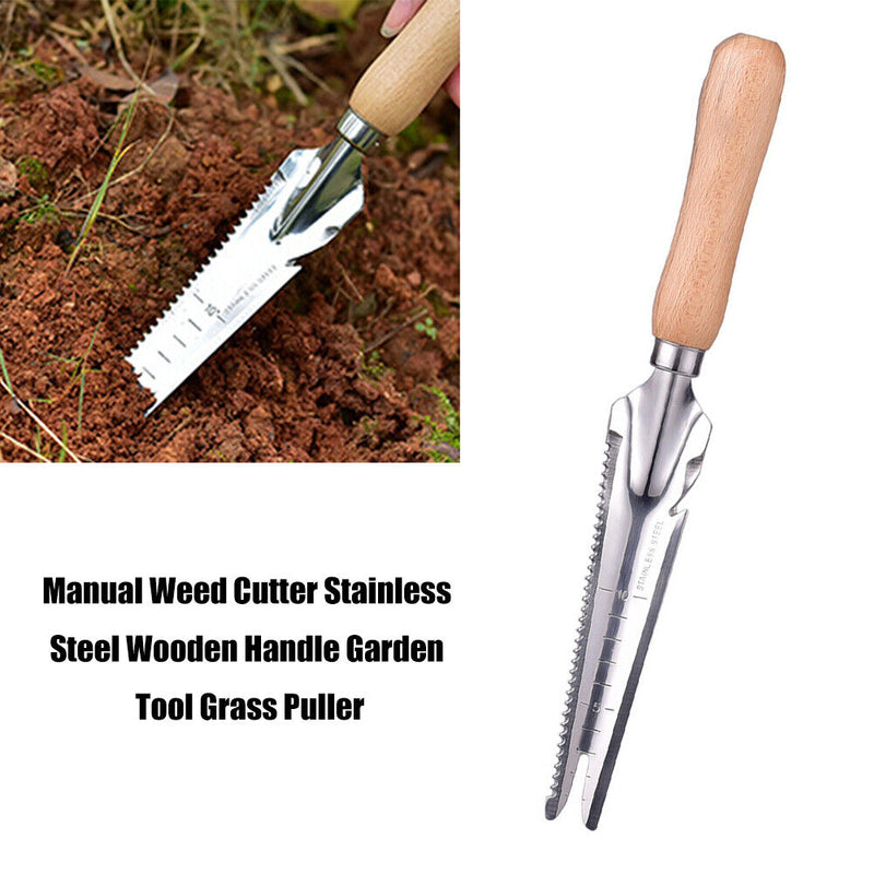 Garden Manual Weeder Tool Root Lifter Digging Puller Long Handle Grass Scoop