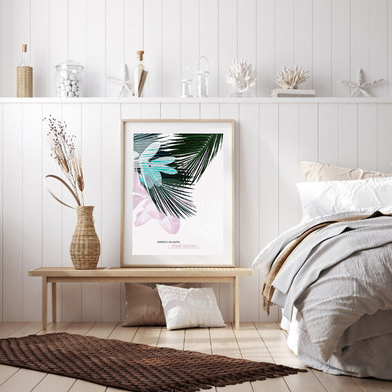DIY Colouring Wall Pictures Posters Green Plants Hand Painted Oil Paint Painting