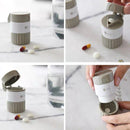 Medicine Box 4 in 1 Pill Crusher Dispenser Splitter Grinder Drug Pill Conta