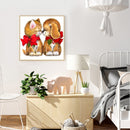 Diamond Painting 5D DIY Two Puppies Full Round Drill Rhinestone Picture Kit