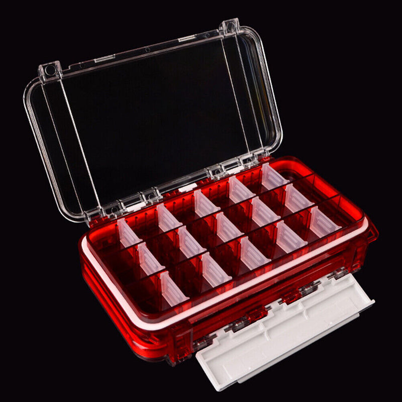 Double-Sided Removable Portable Fishing Tackle Box Waterproof Fishing Accessory