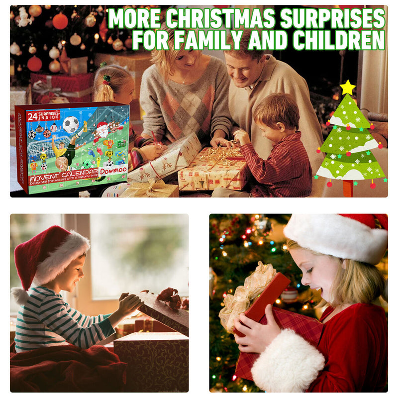 24 Grids Xmas Soccer Toys Box Unique Christmas Calendar Box Holiday Party Favors