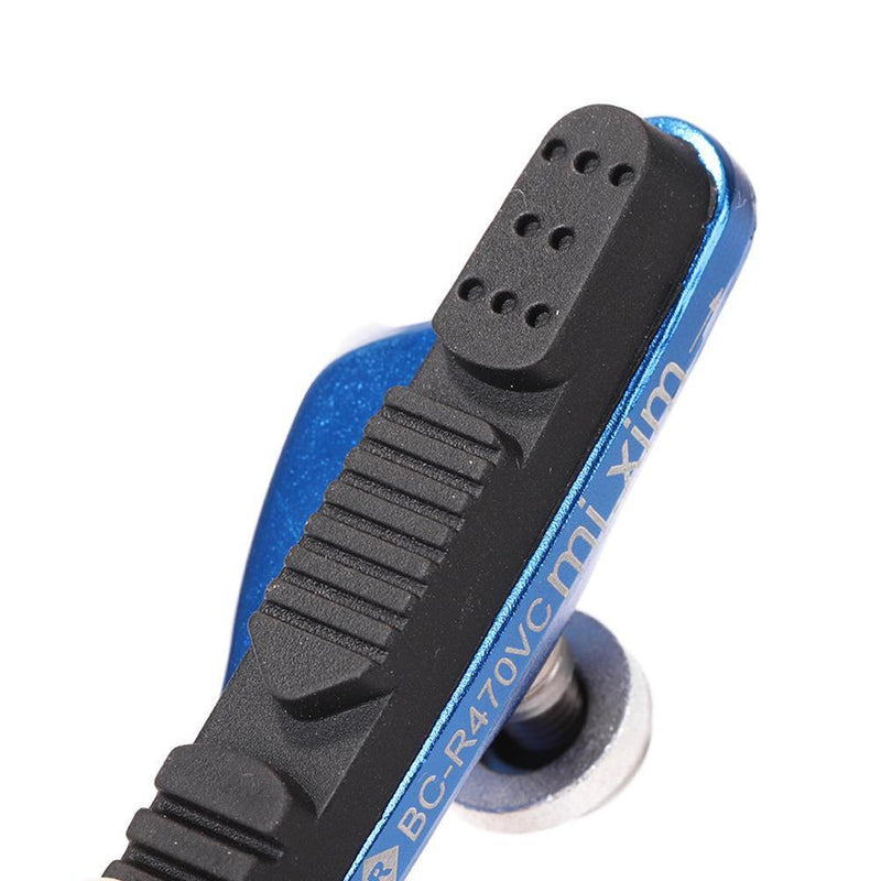2X Road Bicycle Cycling Folding Bike V Brake Pads Holder Blocks (Blue)