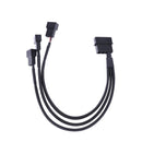 4pin IDE Molex to 3-Port 3Pin/4Pin Cooler Cooling Fan Splitter Power Cable