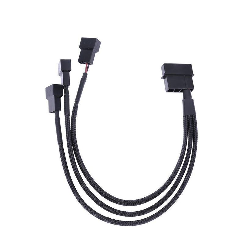 4pin IDE Molex to 3-Port 3Pin/4Pin Cooler Cooling Fan Splitter Power Cable