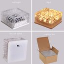 Solar Ice Cube Light 4 LED Garden Outdoor Patio Yard Decor (Warm White S) Newly