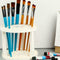 Art Supplies Multi Bin Paint Brush Pen Holder Round J4G8 PlasticL Drawing A9U5