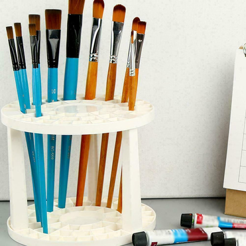 Art Supplies Multi Bin Paint Brush Pen Holder Round J4G8 PlasticL Drawing A9U5