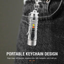 XPG2 LED Mini Flashlight Keychain UV 395nm 400lm Pocket Light (Clear White)