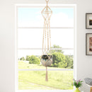 Handmade Flower Pot Net Bag Rope Braided Plant Hanging Basketball Hanger for Garden