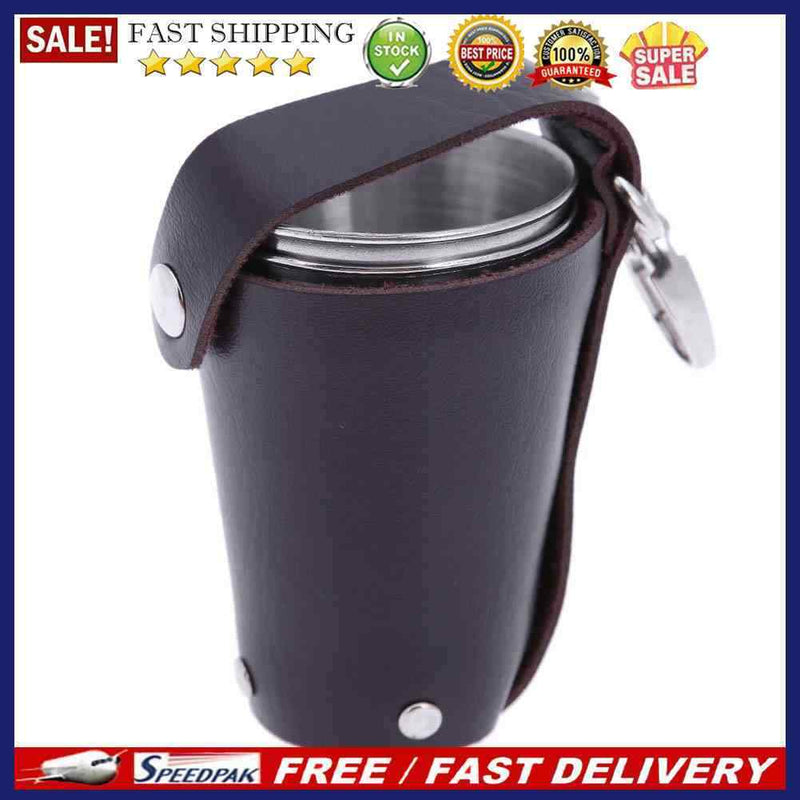 4pcs Drinking Glass Stainless Steel Shot Glasses Cups Wine Beer Whiskey Cup