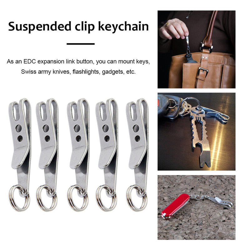 5pcs EDC Bag Suspension Clip Key Rings Carabiner Outdoor Camping Multi Tool