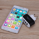 3USB EU Plug LED Mobile Phone Charger Multi-Head Travel Charger(2A)(Black)