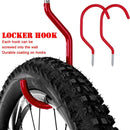 2PCS Garage Storage Hooks Bike Tool Storage Hook Set Screw In Hooks Red.