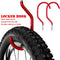 2PCS Garage Storage Hooks Bike Tool Storage Hook Set Screw In Hooks Red.