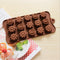 15Cavity Silicone Flower Rose Chocolate Cake Soap Mold Baking DIY Mould C0U9