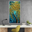 DIY Golden Flower Tree Diamond Painting Full Round Rhinestone Embroidery Mo