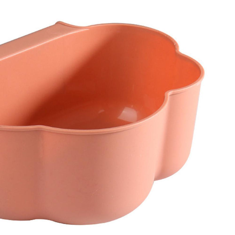 Hanging Storage Basket Organizer Trash Can Shelf Home Kitchen Tool (Pink)