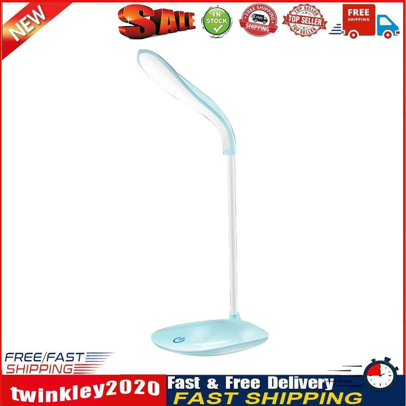 LED Table Lamp USB Eye Protection Touch Kids Bedroom Night Light (Blue) Newly
