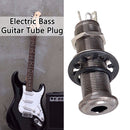 #A Electric Guitar Bass Tube Plug Brass Anti-noisy Straight Ribbed Jack Plug Par