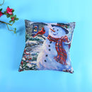 Christmas Snowman Cotton Linen Throw Pillow Case Cushion Home Sofa Decor(3)