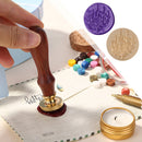 Wood Handle Paint Seal Retro Plant Pattern DIY Wax Seal Stamp Decor (C177) Newly