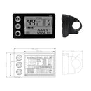 Electric Bike S866 24/36/48V Plug LCDDisplay For E-bike Scooter Part Waterproof