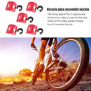 5pcs Bicycle C Buckle MTB Bike Brake Line Case Cable Tube Fixed Base (Red) Newly
