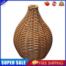 Rattan Hanging Solar Light Outdoor Garden Yard Landscape Lamp Decor (Brown)