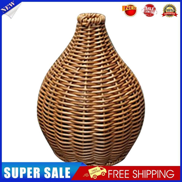 Rattan Hanging Solar Light Outdoor Garden Yard Landscape Lamp Decor (Brown)